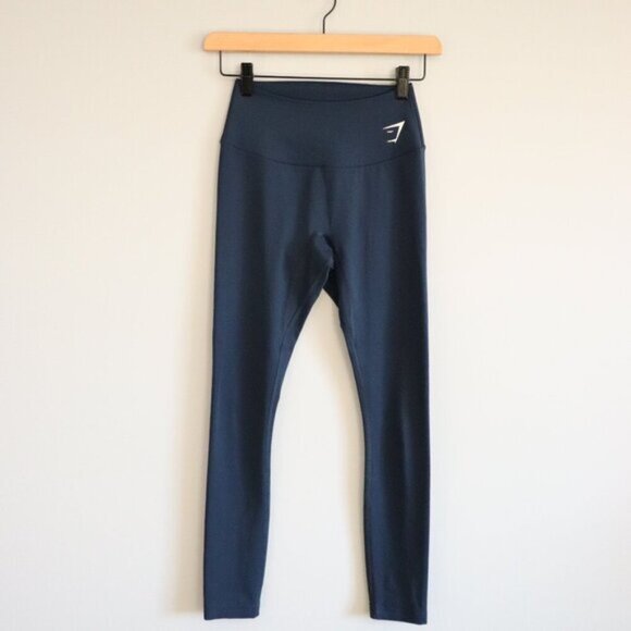 Gymshark Women's XS Blue Training Stretch Activewear Skinny Leggings - Picture 1 of 8